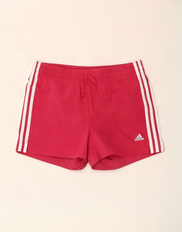 Женские спортивные шорты Adidas UK 12/14, хлопок среднего розового цвета