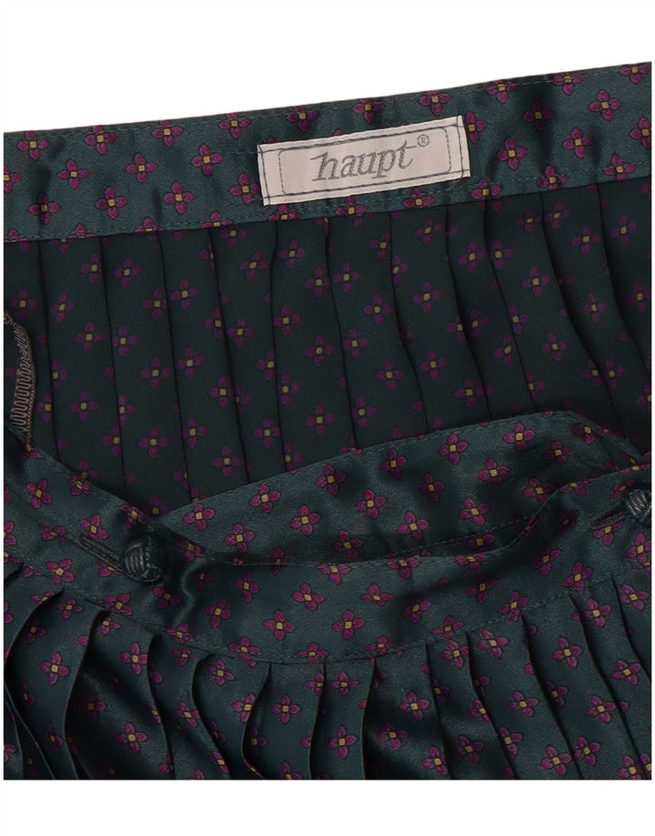 Haupt Женская плиссированная юбка-нож W28 Средний зеленый с цветочным принтом