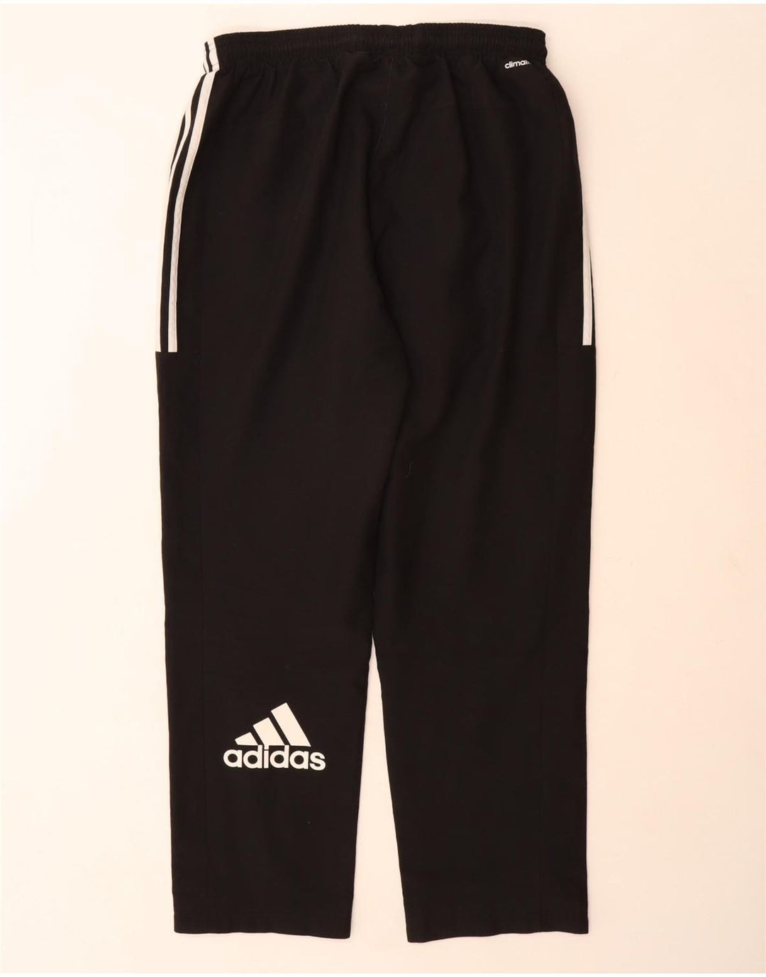 Мужские спортивные брюки Adidas Climalite с графическим рисунком, большие черные полиэстеровые брюки