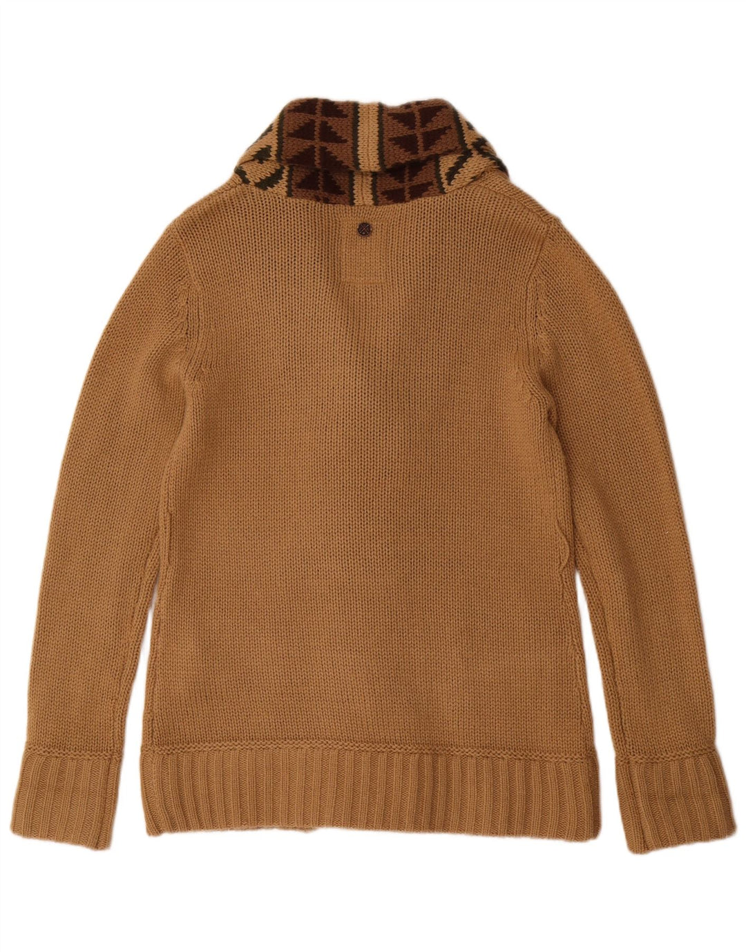 Женский кардиган KHUJO UK 16, большой бежевый акрил с геометрическим рисунком