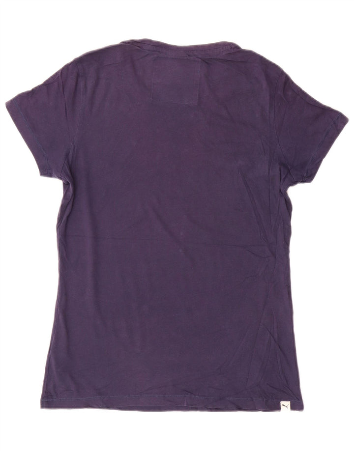 Женская футболка с рисунком Puma Top UK 12, средний темно-синий хлопок