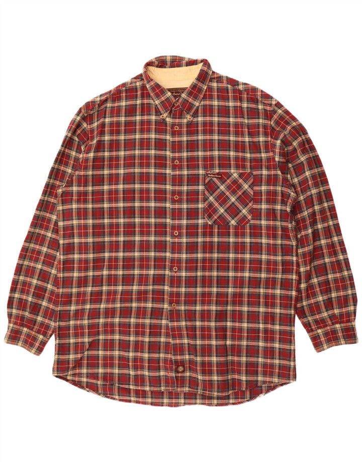 Мужская рубашка Marlboro Classics 3XL, красный клетчатый хлопок