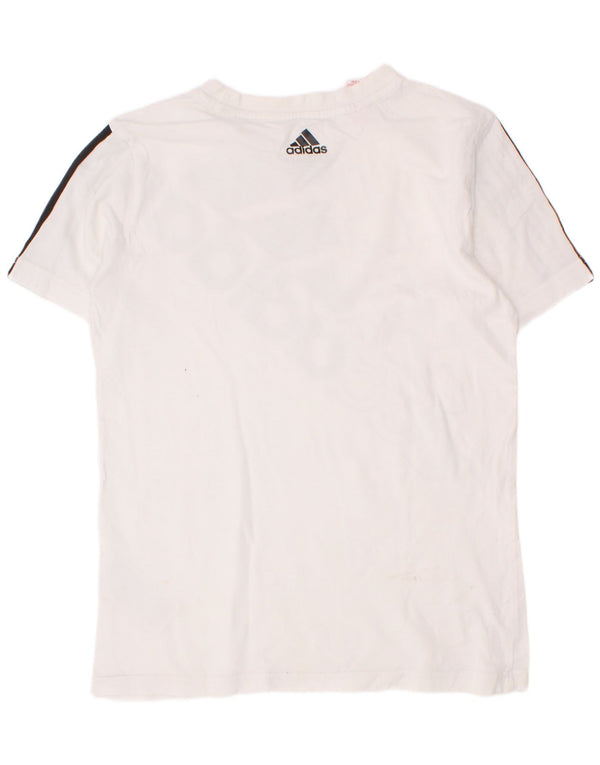 Футболка Adidas с рисунком для мальчиков, топ 9–10 лет, белый хлопок