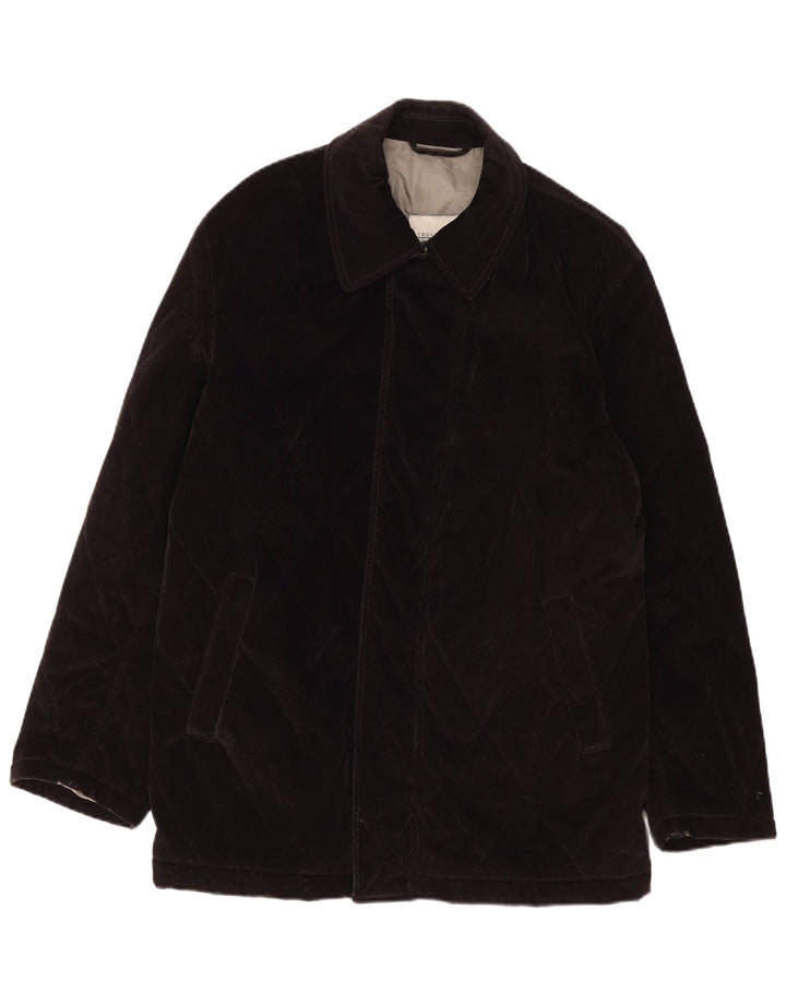 Trussardi Мужская стеганая вельветовая куртка IT 50 большая коричневая