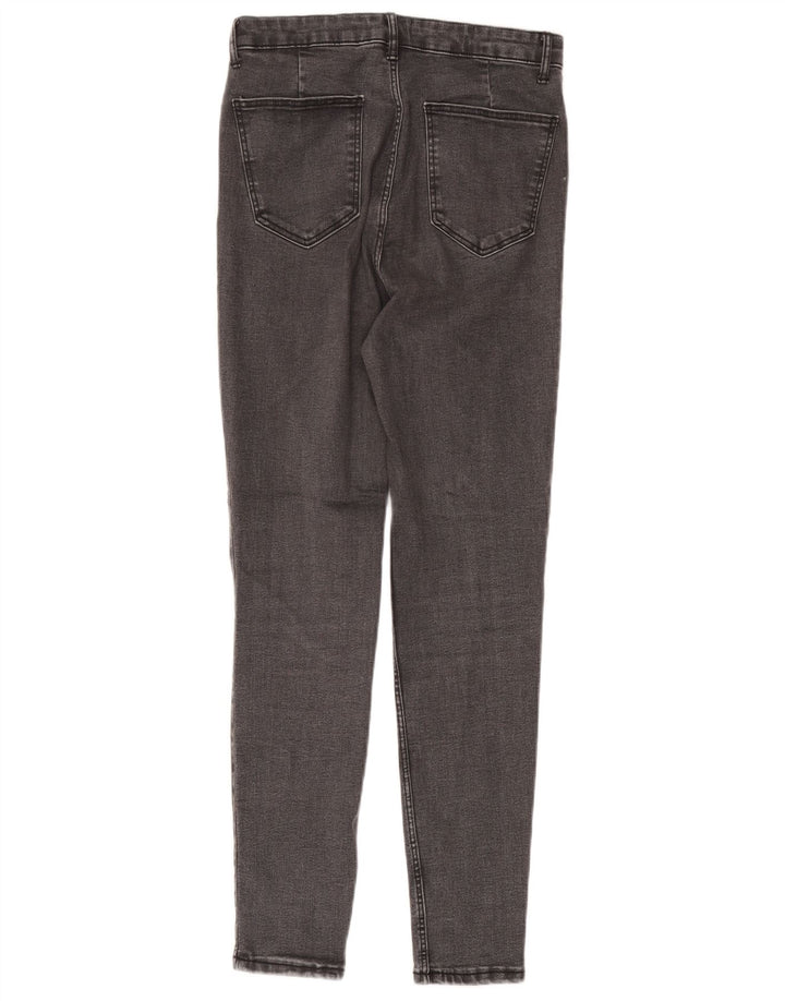 Женские джинсы скинни Zara EU 42, большие W32 L30, серый хлопок