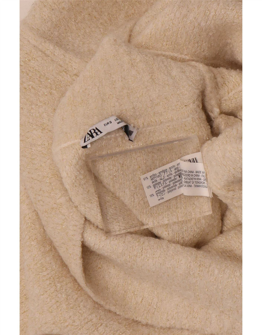 Женская майка Oversized Vest Zara UK 10, маленький размер, белый акрил