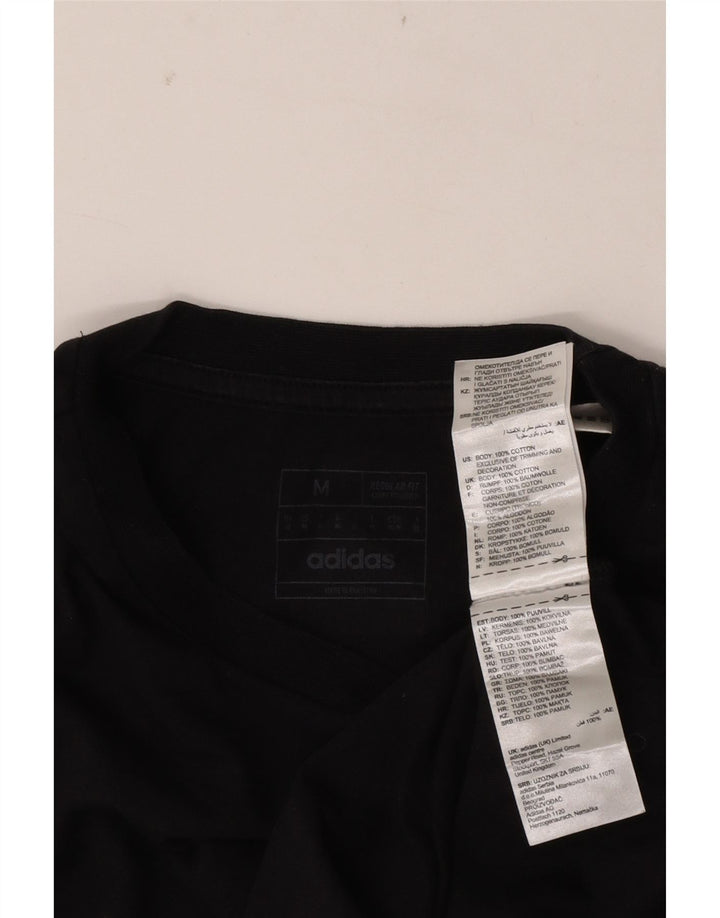 Мужская футболка Adidas Regular Fit с графическим рисунком, средний черный хлопковый топ