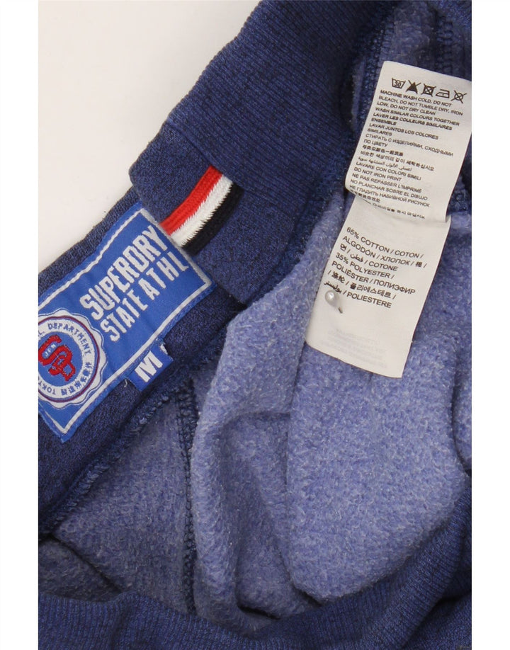 Мужские спортивные шорты Superdry с рисунком, хлопковые, среднего синего цвета