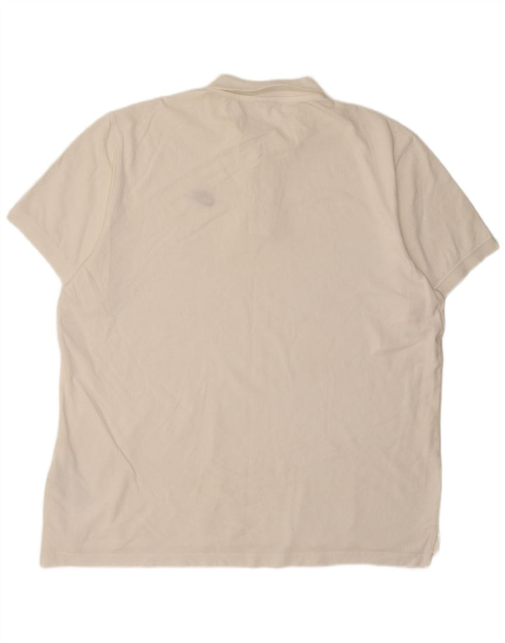 NIKE Mens Polo Shirt 2XL White Cotton