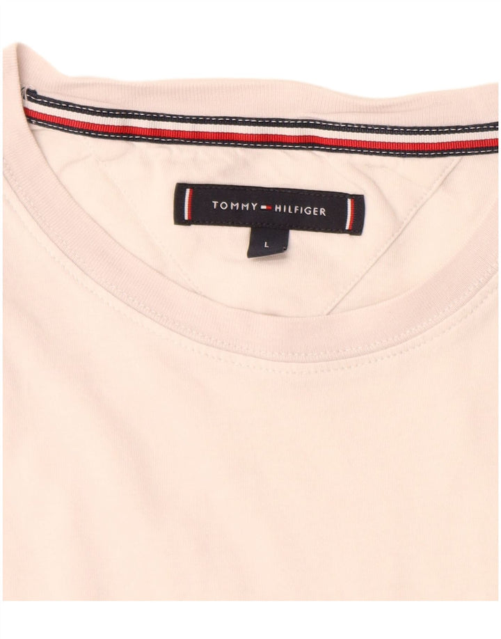 Tommy Hilfiger Мужской топ с длинным рукавом, большой белый хлопок