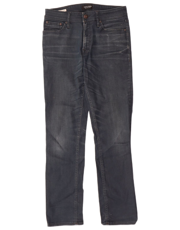 Мужские прямые джинсы JACK & JONES Clark W30 L29 темно-синие, хлопок