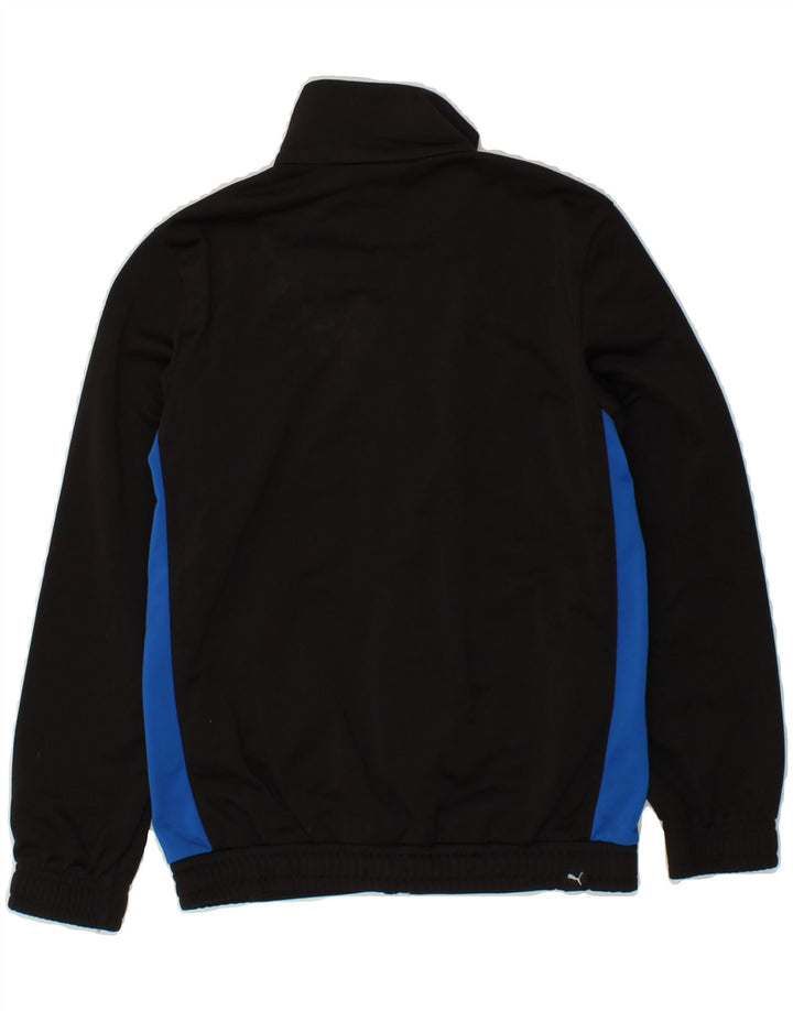PUMA Boys Graphic Tracksuit Top Jacket 9-10 Years Black Colourblock Vintage Puma and Second-Hand Puma from Messina Hembry 