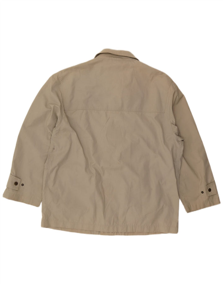 Винтажная мужская куртка UK 42 XL из полиэстера бежевого цвета