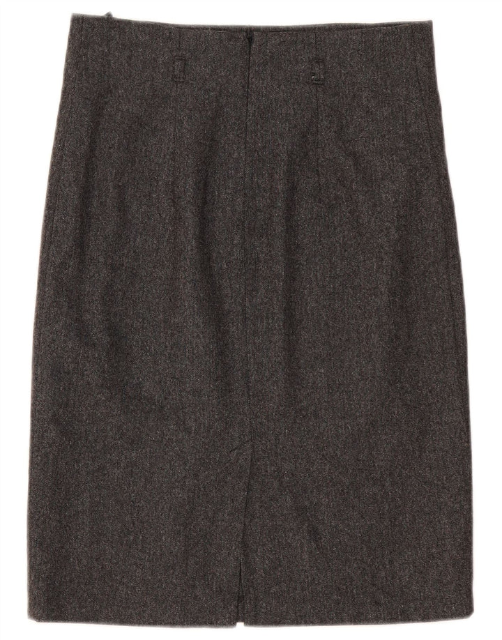 Benetton Женская прямая юбка IT 42 Medium W30 Серая шерсть
