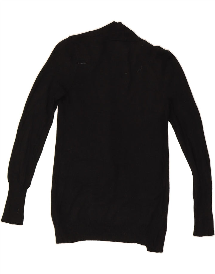 MOSSIMO Womens Open Cardigan Sweater UK 4 XS Black Nylon Vintage Mossimo and Second-Hand Mossimo from Messina Hembry 