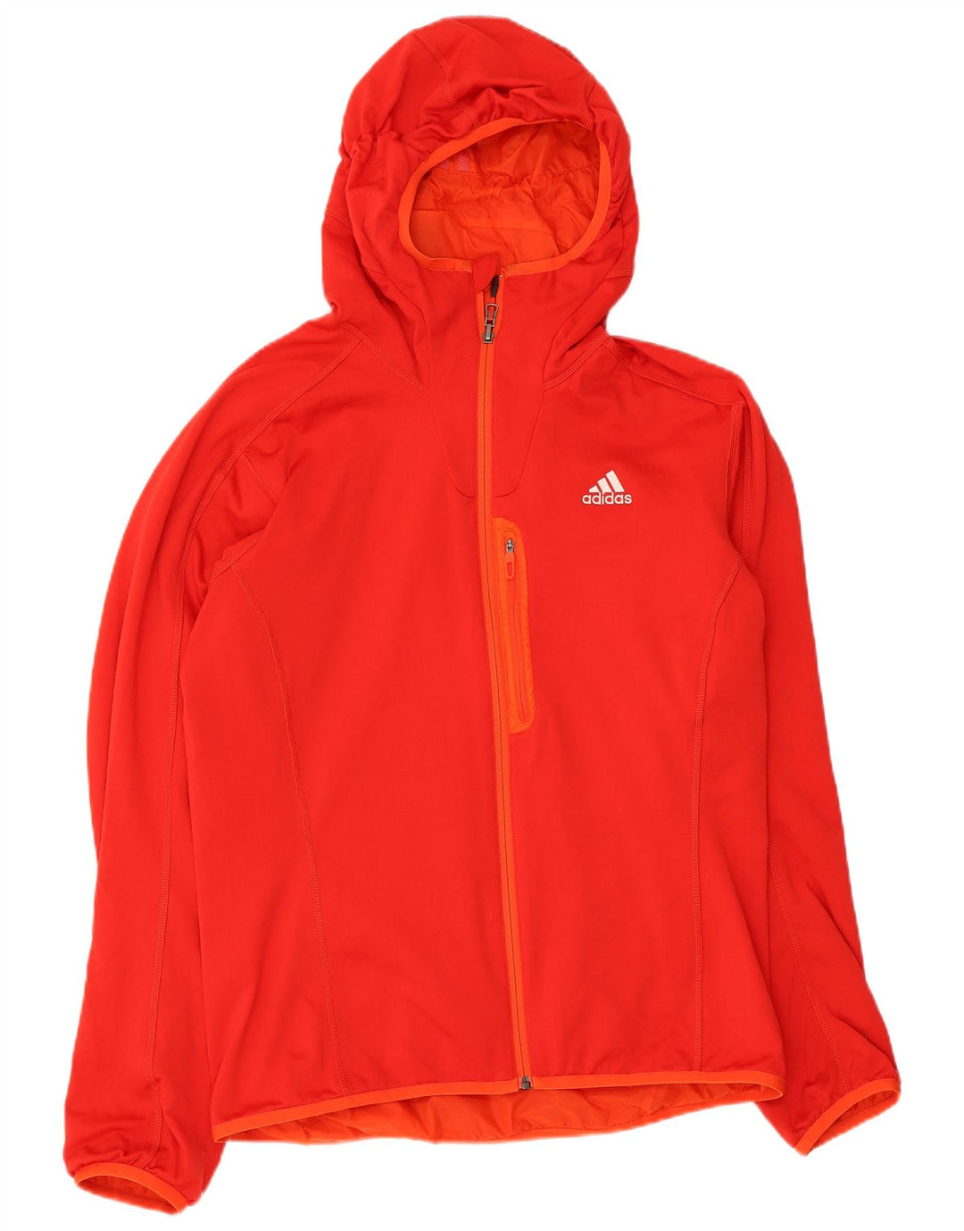 Мужская двусторонняя куртка Adidas с капюшоном UK 40/42, средний оранжевый нейлон