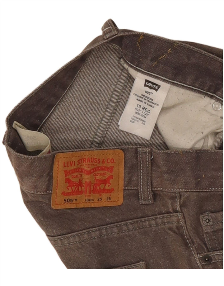 Женские прямые джинсы Levi's 505 Regular W25 L25, серый хлопок