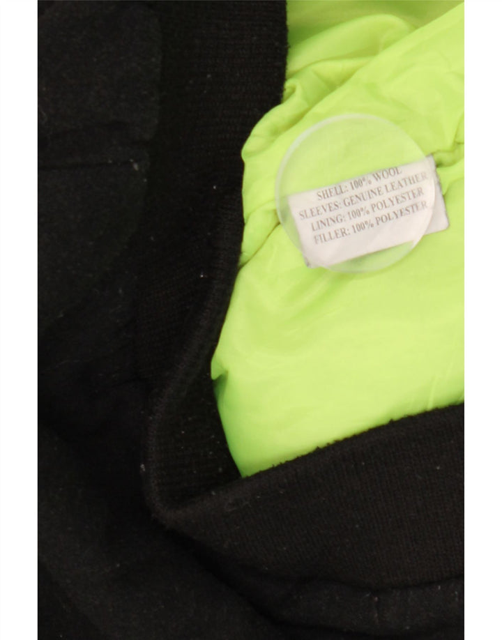 Мужская бомбер Dolly Noire с графическим рисунком UK 40, большая черная шерсть