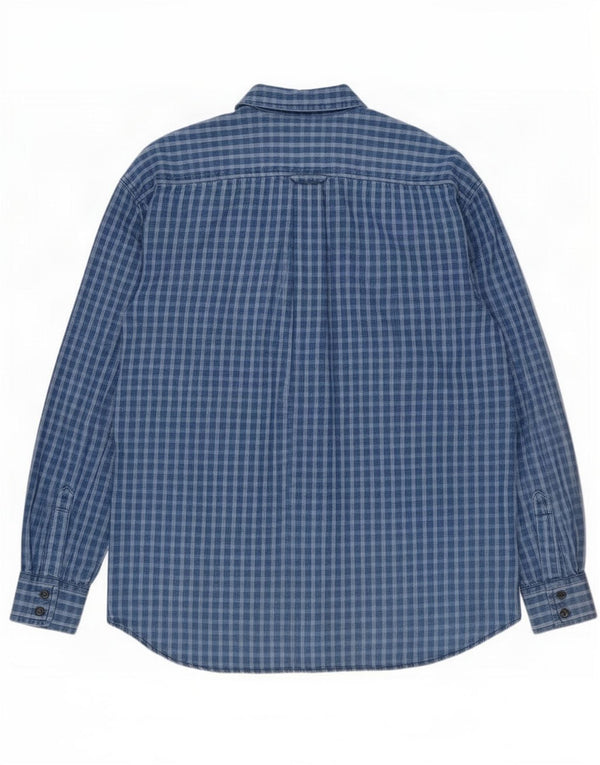 Мужская рубашка Lee XL, синяя клетка в клетку, хлопок