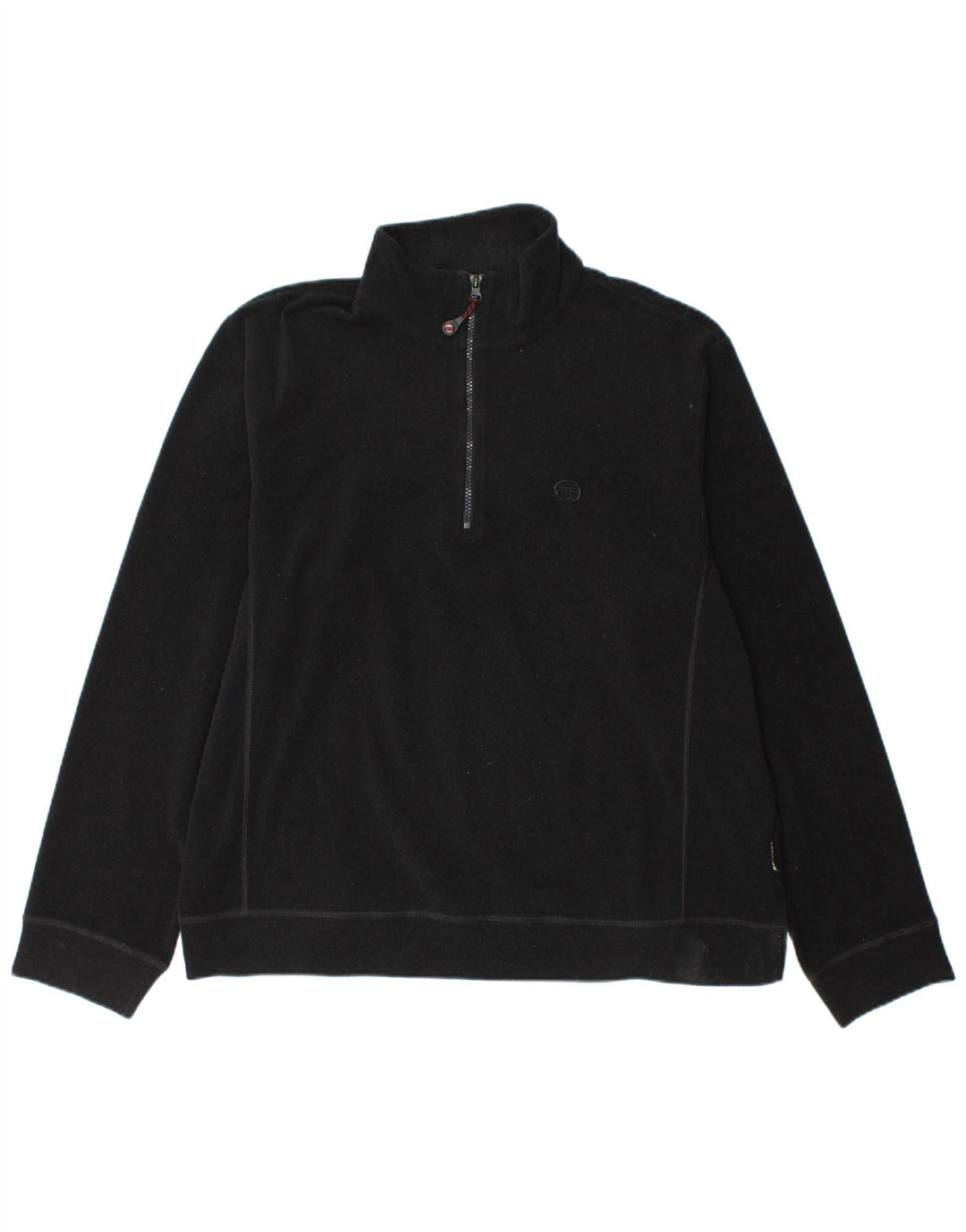 Мужской флисовый джемпер с воротником на молнии Sergio Tacchini XL, черный полиэстер