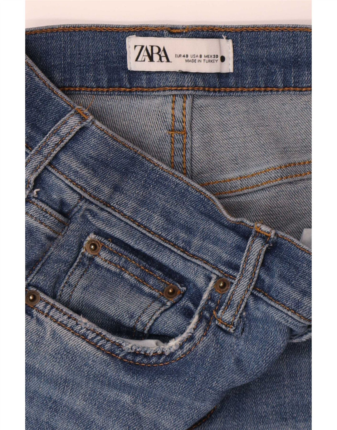 Женские прямые джинсы Zara EU 40 Medium W30 L27 синие