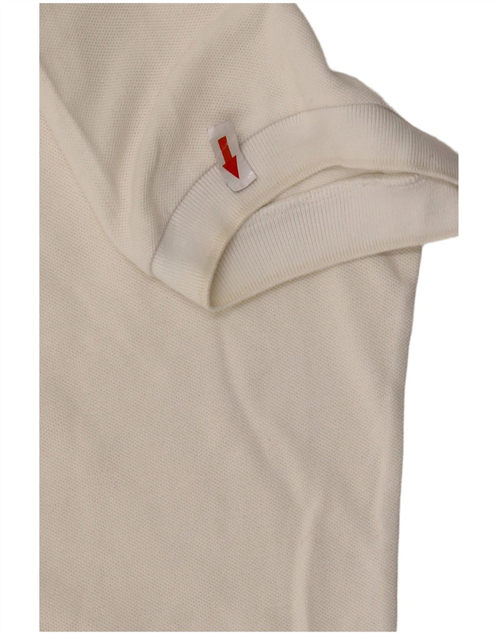 Женская рубашка поло Lacoste, размер 46 XL, белый хлопок