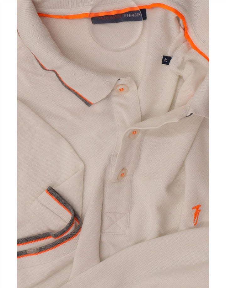 Мужская рубашка поло Trussardi Jeans XL белая
