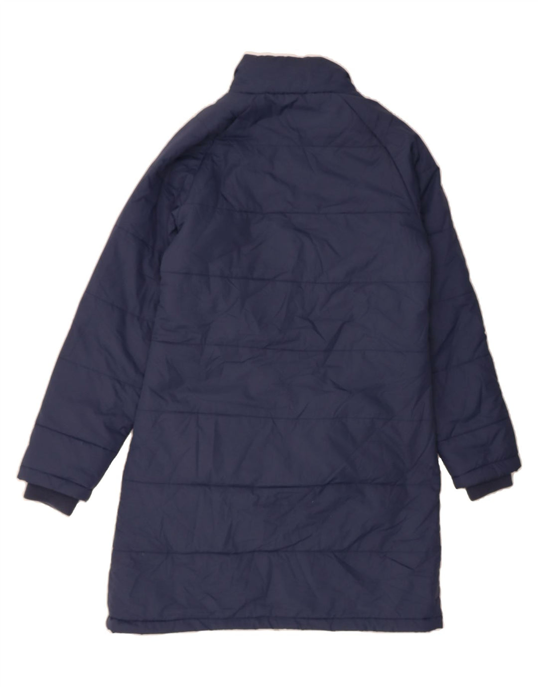 REEBOK Womens Hooded Padded Coat UK 12 Medium  Navy Blue Polyester Vintage Reebok and Second-Hand Reebok from Messina Hembry 