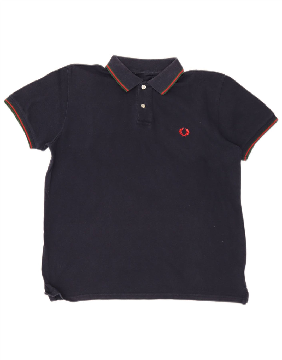 Мужская рубашка-поло Fred Perry среднего размера, темно-синяя, хлопок