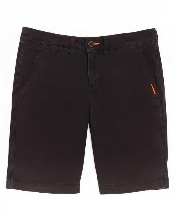 Мужские шорты-чиносы Superdry Slim Fit W30, средние, черные, хлопковые
