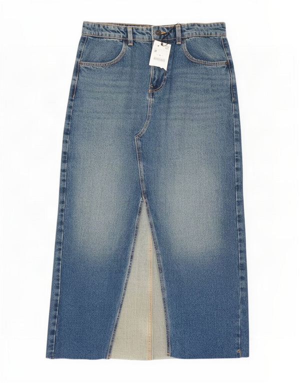 Женская джинсовая юбка макси Zara Medium W28, синяя, хлопок