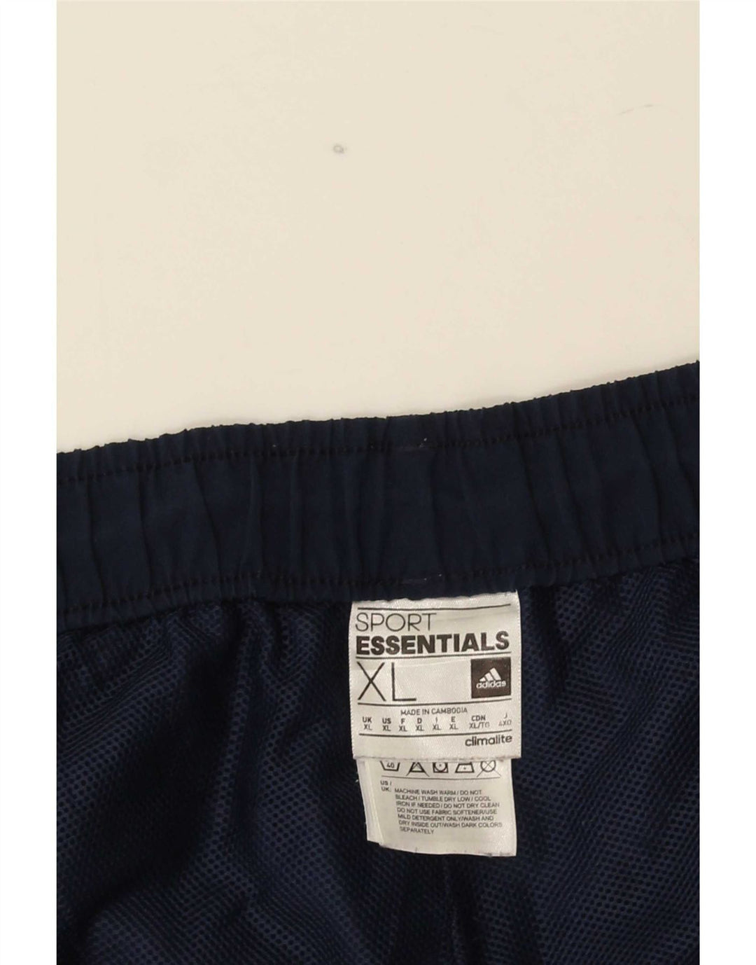 Мужские спортивные шорты Adidas Climalite XL темно-синие из полиэстера