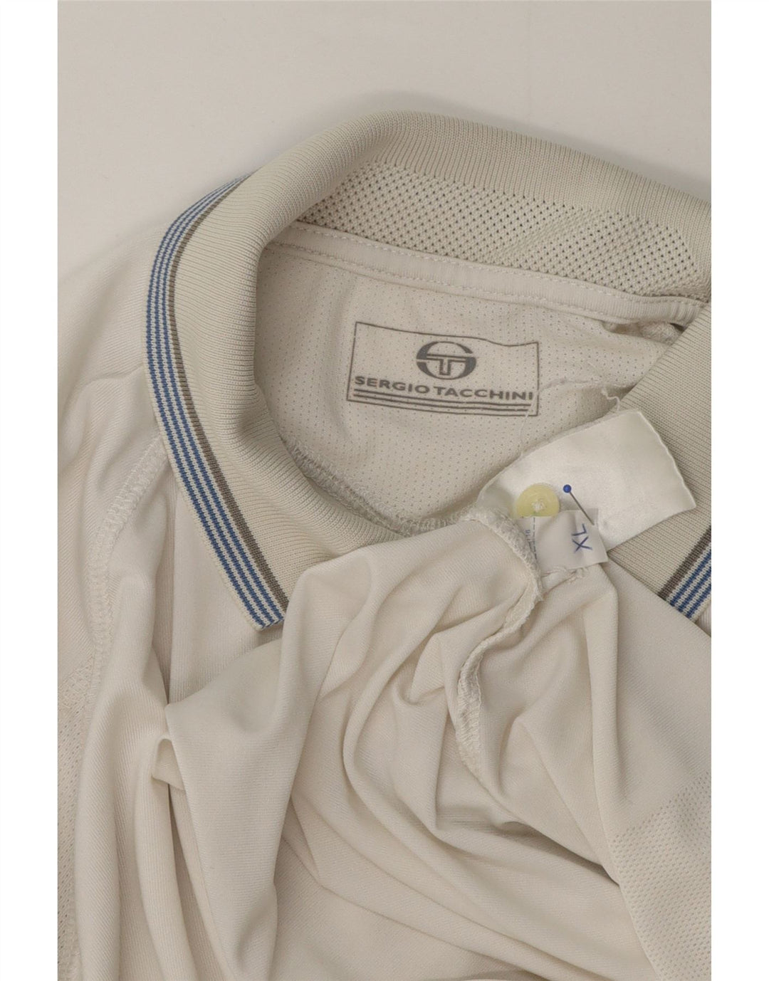 Мужская рубашка-поло Sergio Tacchini XL, белый полиэстер