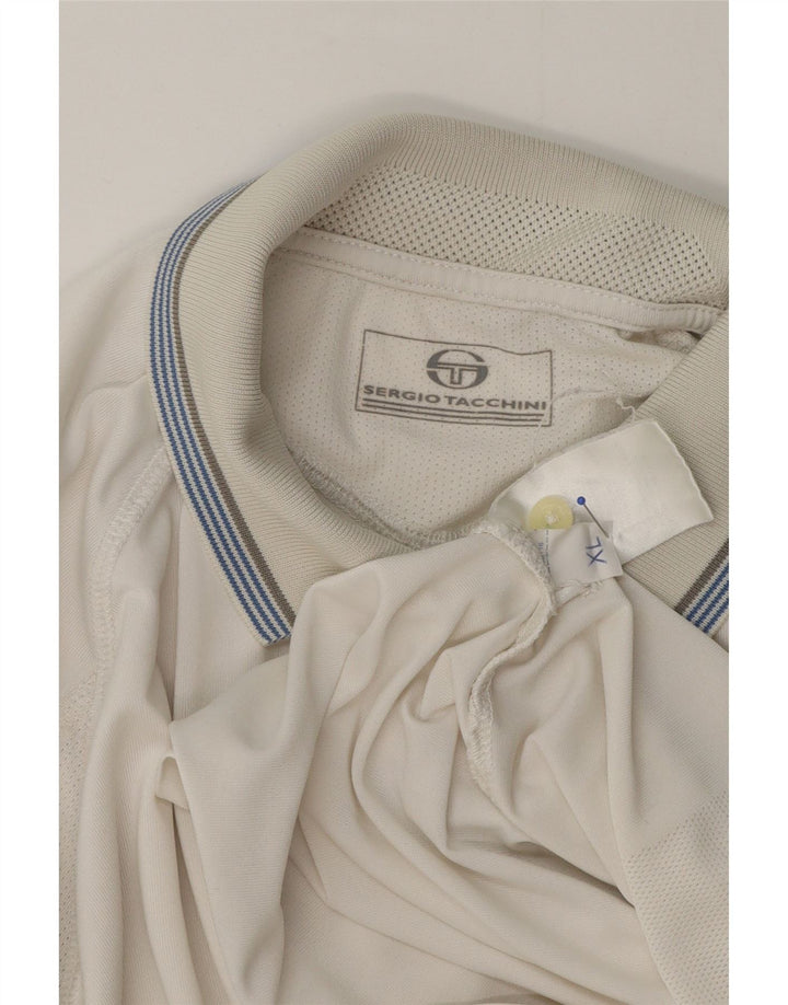 Мужская рубашка-поло Sergio Tacchini XL, белый полиэстер