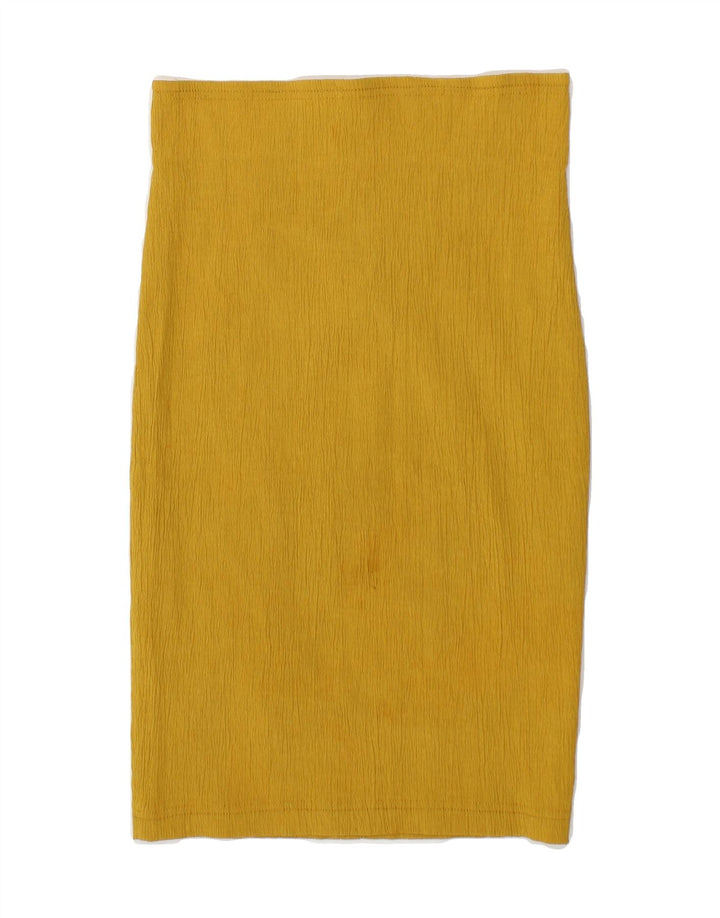 VINTAGE Womens Straight Skirt IT 44 Medium W28  Yellow Vintage Vintage and Second-Hand Vintage from Messina Hembry 