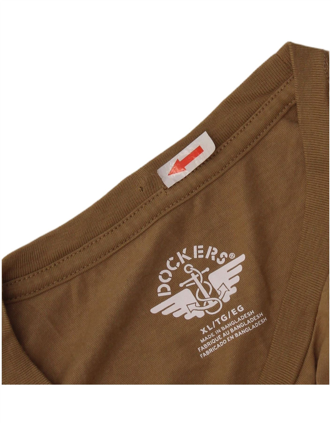 Мужская футболка с рисунком Dockers XL, коричневый хлопок