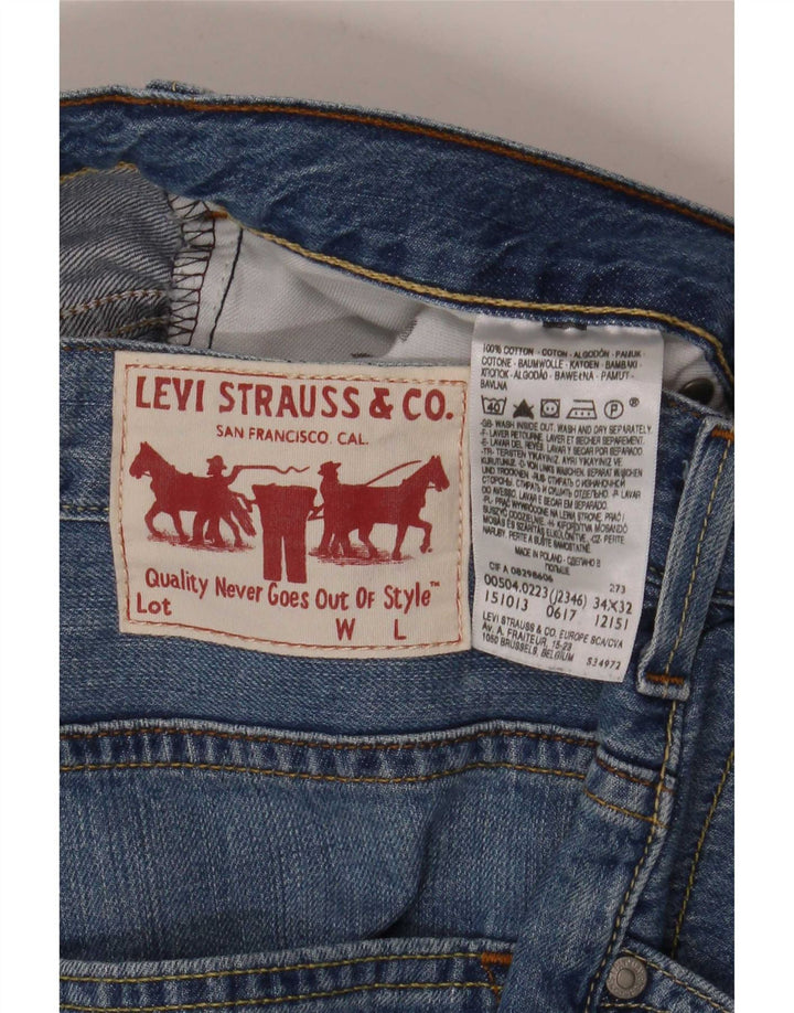 Мужские прямые джинсы Levi's W34 L32 синие, хлопок