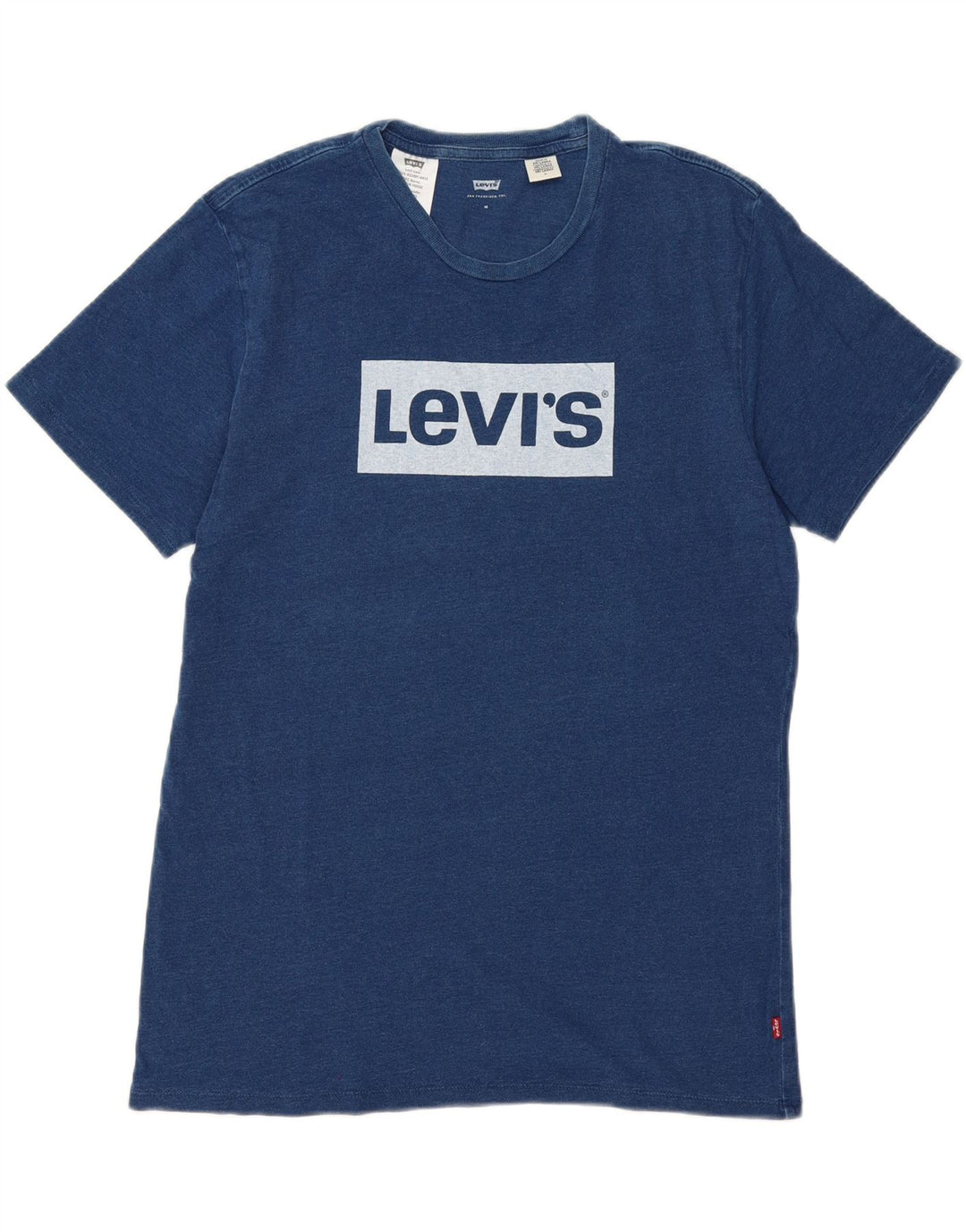 LEVI'S Mens Graphic T-Shirt Top Medium Blue Cotton Vintage Levi's and Second-Hand Levi's from Messina Hembry 