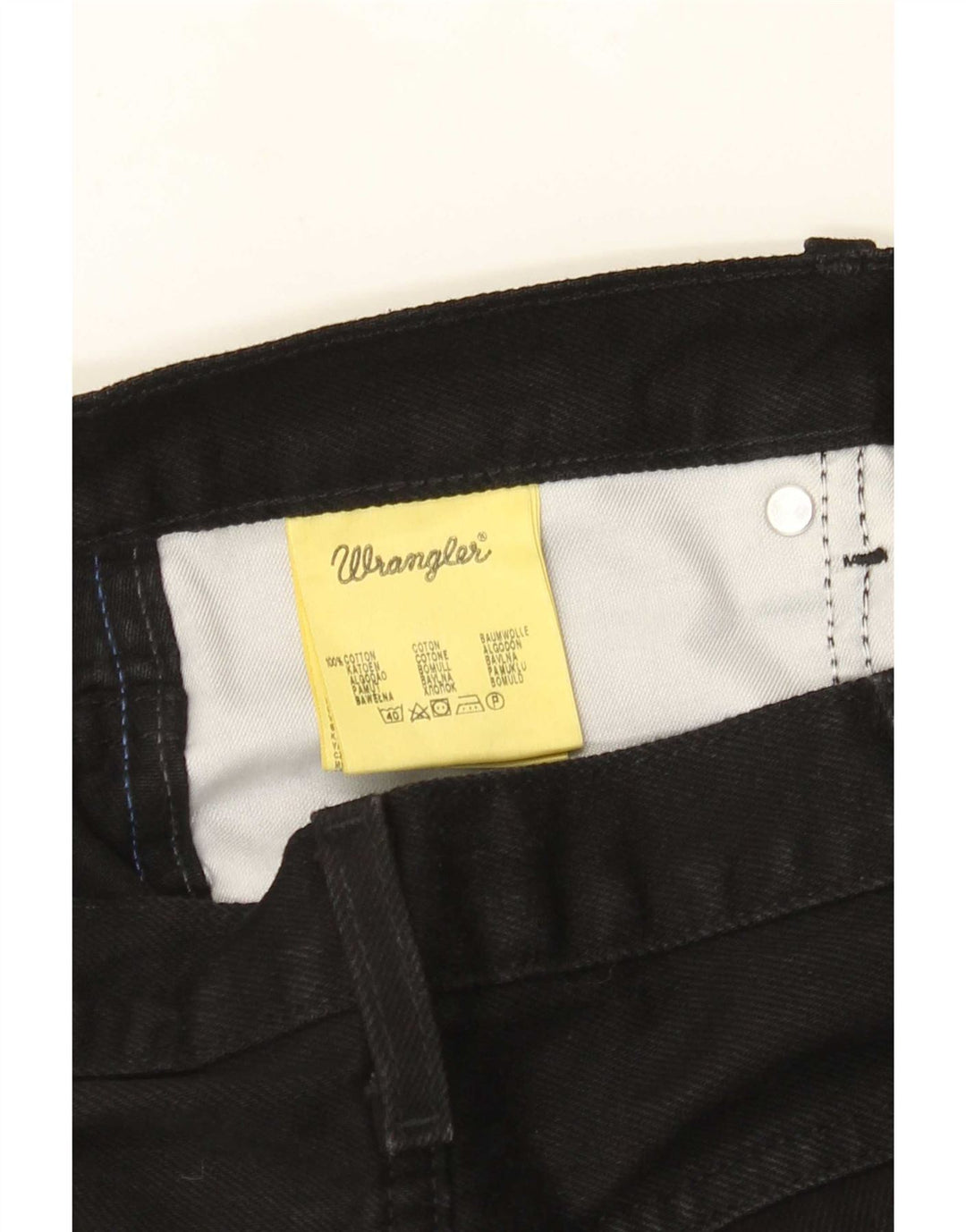 Мужские обычные прямые джинсы Wrangler W38 L32, черный хлопок