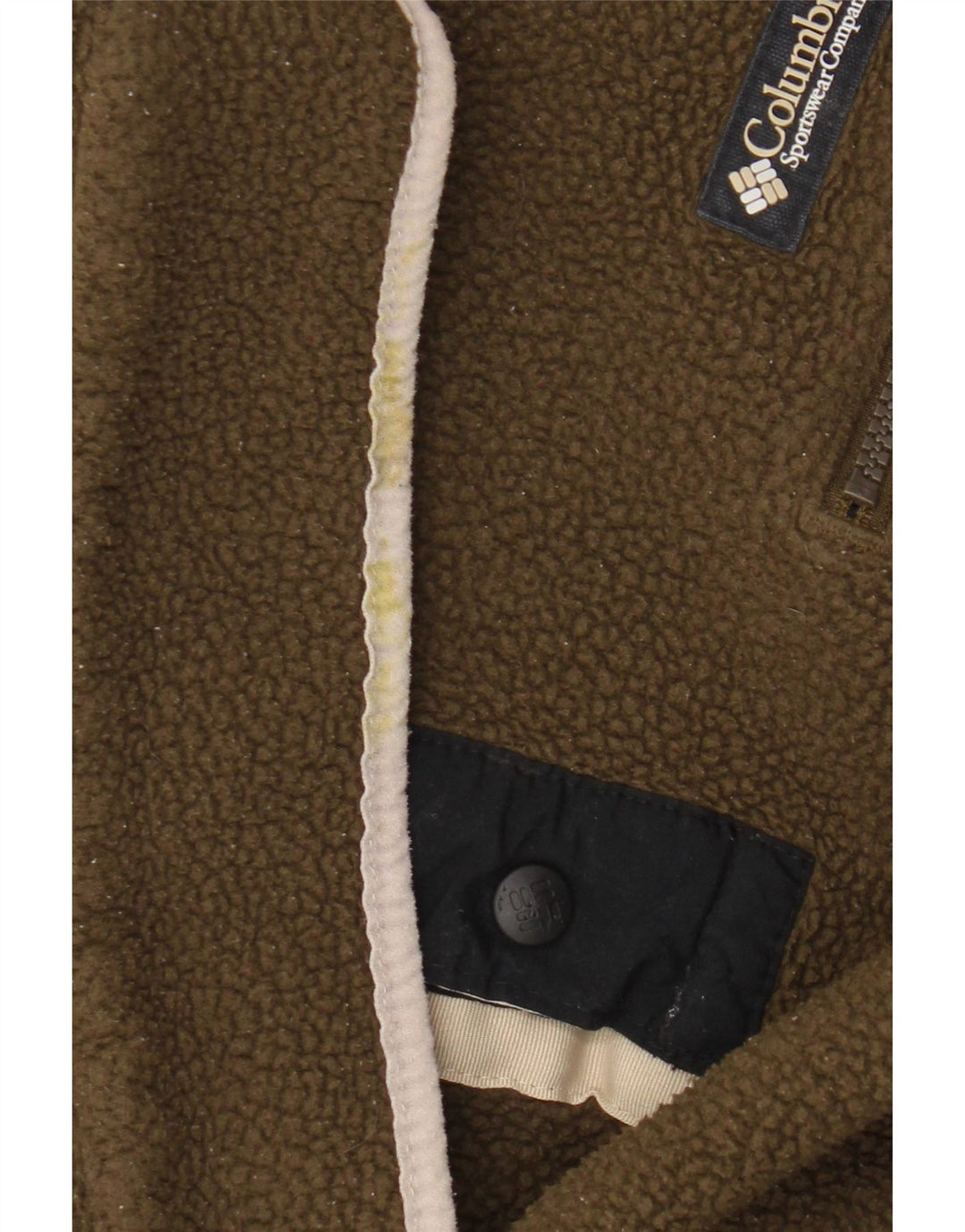 Мужской флисовый джемпер Columbia на пуговицах 2XL, полиэстер цвета хаки