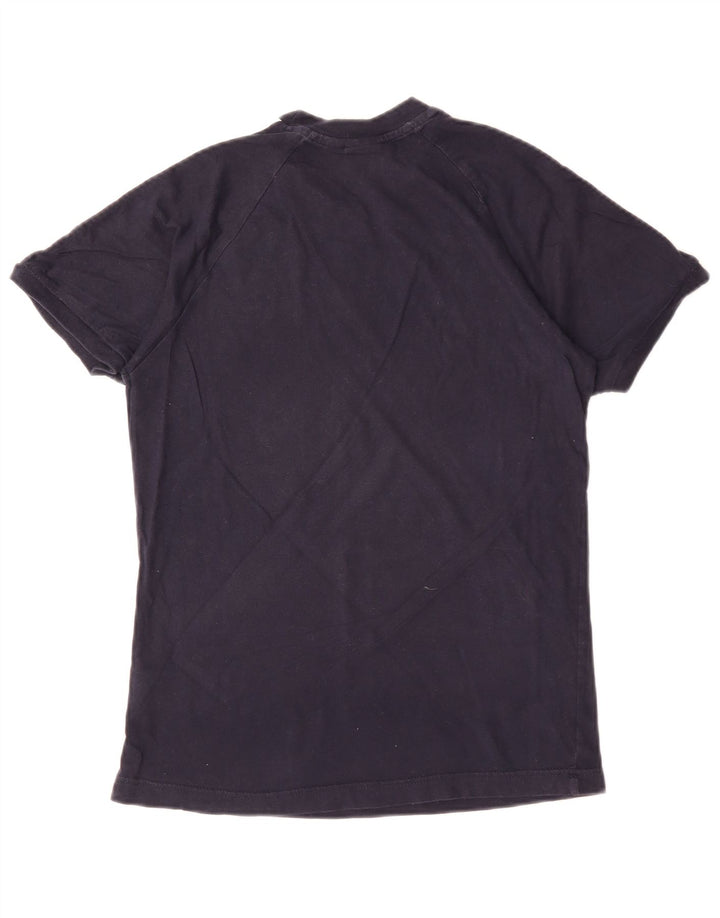 Женская футболка с рисунком ADIDAS Top UK 10, маленькая, темно-синяя, хлопок