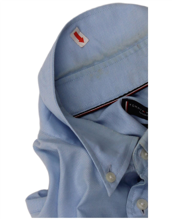 TOMMY HILFIGER Мужская рубашка приталенного кроя Easy Care, размер 42 16 1/2, большая синяя