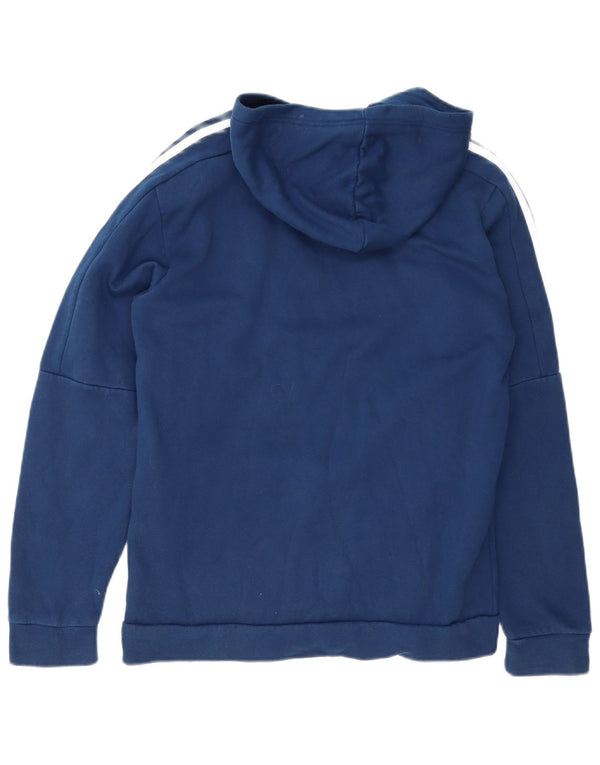 Мужской джемпер с капюшоном Adidas, маленький темно-синий, хлопок