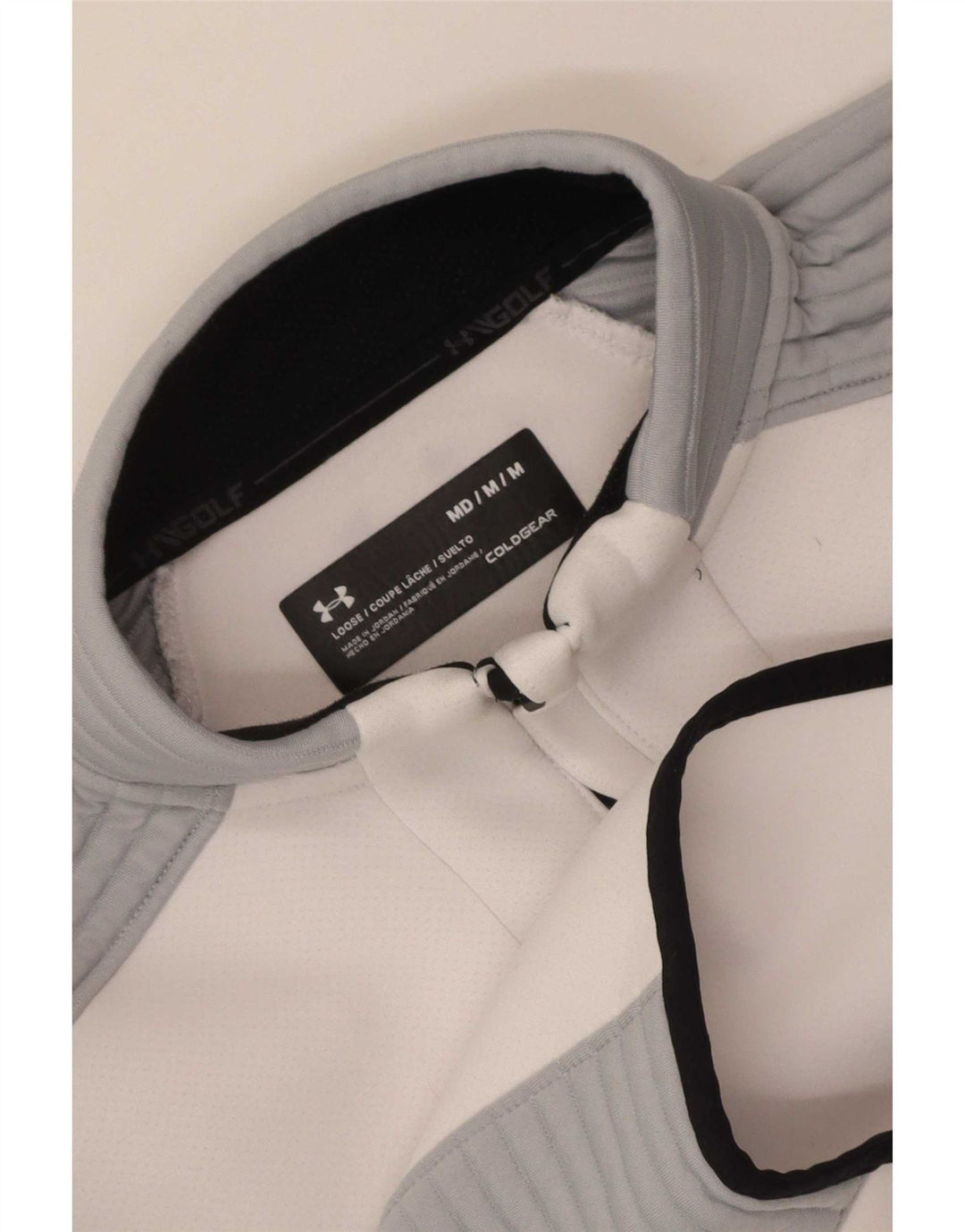 Мужской пуловер-пуловер Under Armour, спортивный костюм, средний белый цвет с цветными блоками