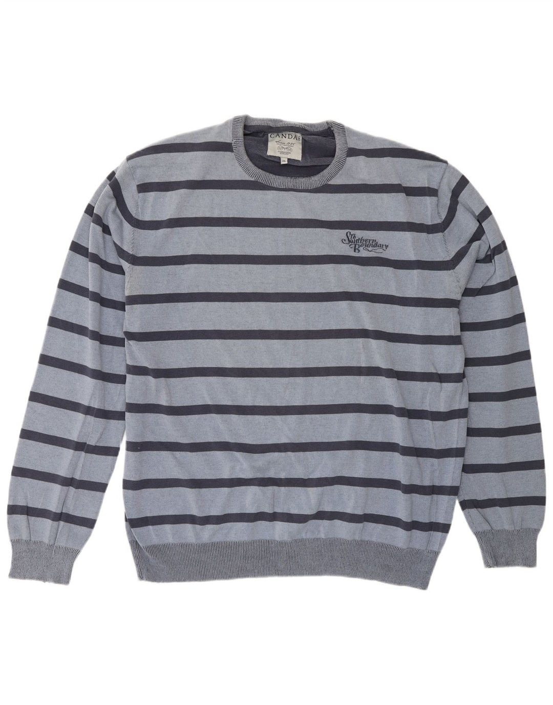 Мужской свитер Canda с круглым вырезом 2XL в синюю полоску