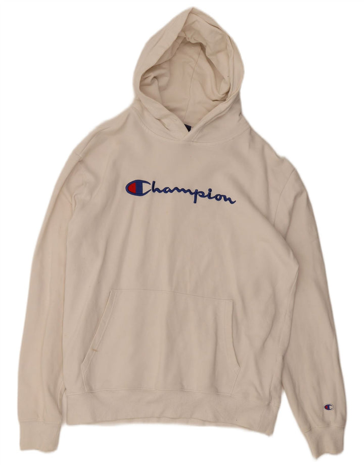 Мужской джемпер с капюшоном Champion, большой белый