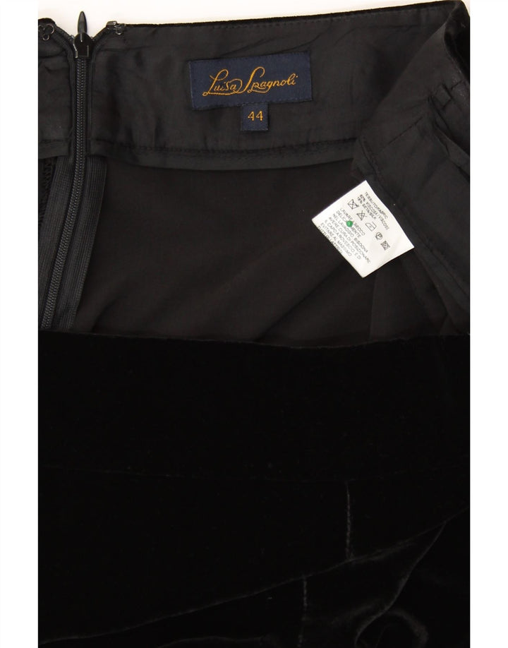 LUISA SPAGNOLI Женские бархатные повседневные брюки IT 44 Medium W34 L31 Черные