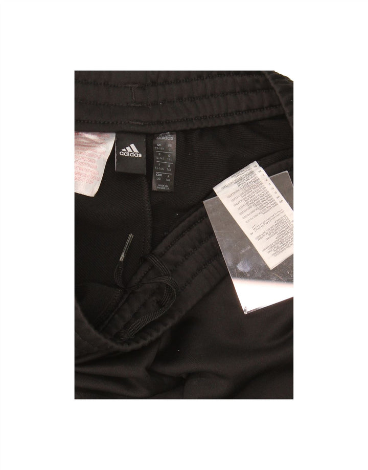 ADIDAS Boys Tracksuit Trousers 13-14 Years  Black Polyester