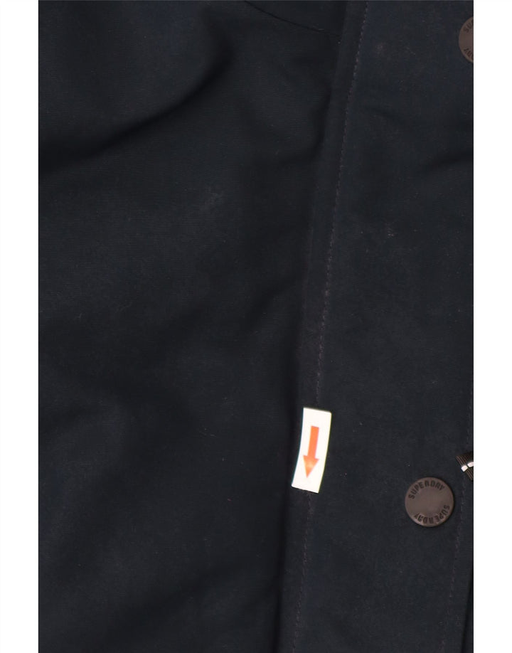 Женская утепленная куртка с капюшоном Superdry UK 10, маленький темно-синий полиэстер