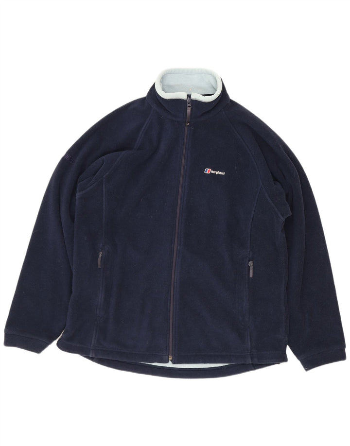 Женская флисовая куртка Berghaus UK 16, большой размер, темно-синий полиэстер